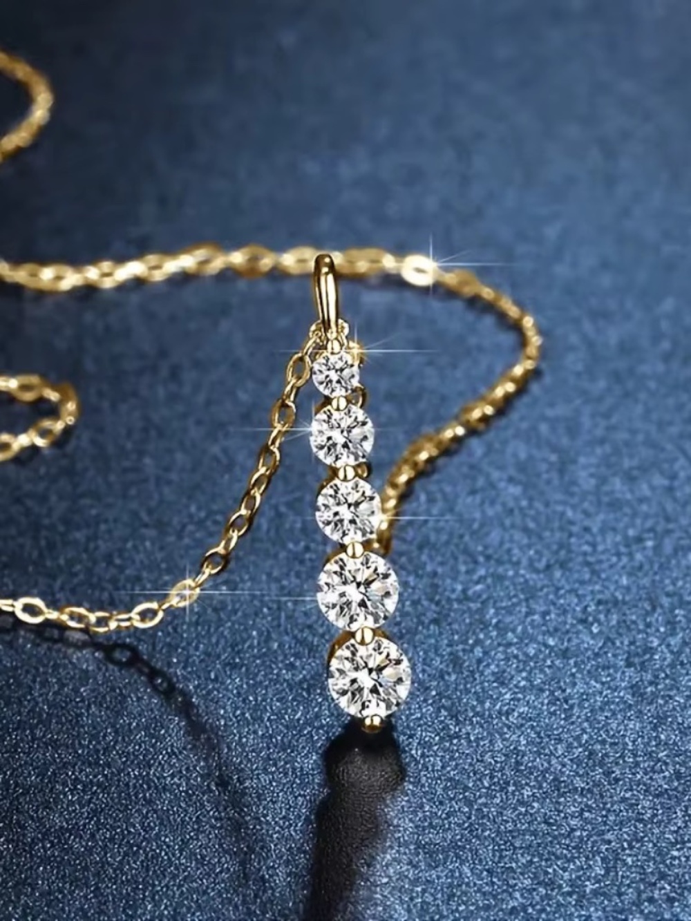 New 5-Stone DVVS1 Moissanite Calabash Necklace